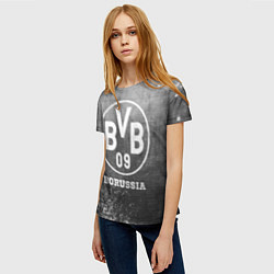 Футболка женская Borussia - grey gradient, цвет: 3D-принт — фото 2