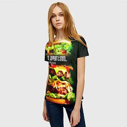 Футболка женская Все дуреют с этого фастфуда, цвет: 3D-принт — фото 2