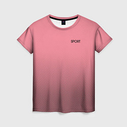 Женская футболка Sport розовый текстурный