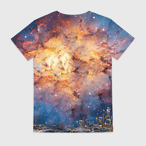 Женская футболка Сеттер в космосе / 3D-принт – фото 2