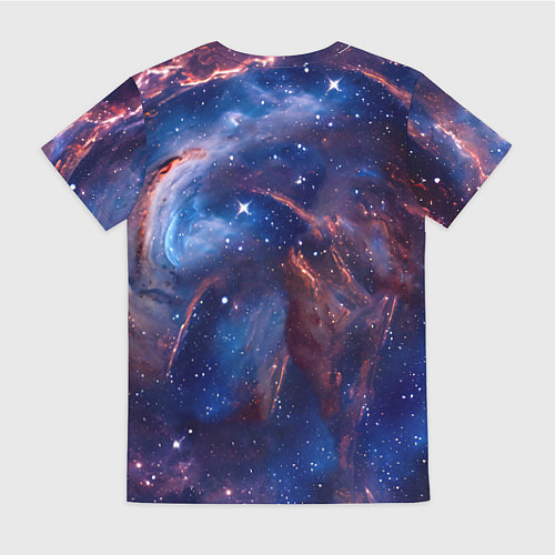Женская футболка Невская маскарадная кошка в космосе / 3D-принт – фото 2