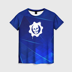 Футболка женская Gears of War blue poly, цвет: 3D-принт