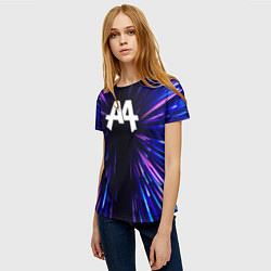 Футболка женская Asking Alexandria neon energy, цвет: 3D-принт — фото 2