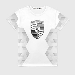 Футболка женская Porsche white poly, цвет: 3D-принт