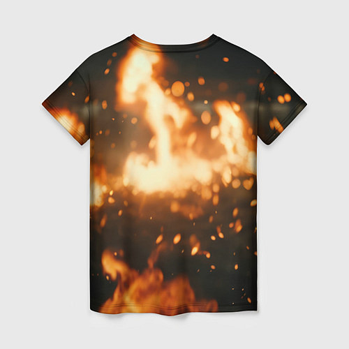 Женская футболка Джокер огонь и искры / 3D-принт – фото 2