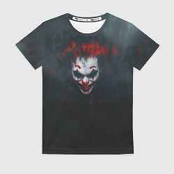 Женская футболка Джокер в черном фоне