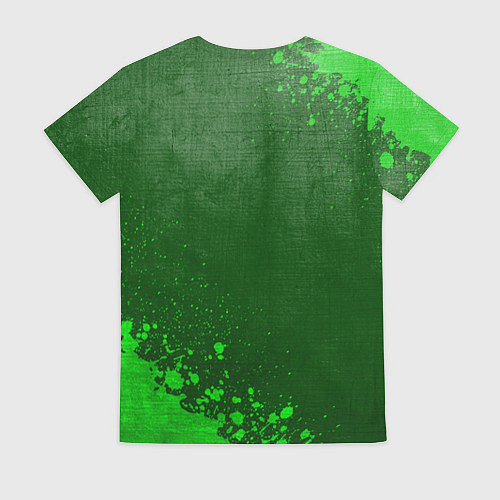 Женская футболка The Witcher - green gradient вертикально / 3D-принт – фото 2