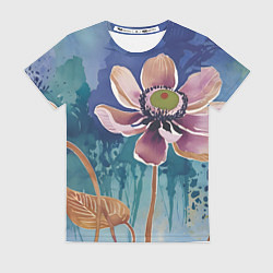 Женская футболка Красочный цветок