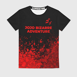 Футболка женская JoJo Bizarre Adventure - red gradient посередине, цвет: 3D-принт