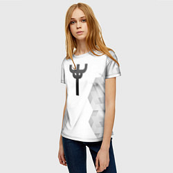 Футболка женская Judas Priest white poly, цвет: 3D-принт — фото 2