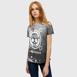 Футболка женская One Piece - grey gradient, цвет: 3D-принт — фото 2