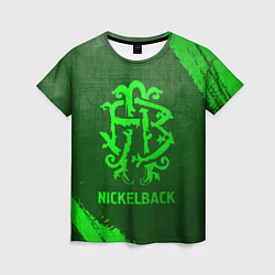 Футболка женская Nickelback - green gradient, цвет: 3D-принт