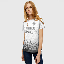 Футболка женская My Chemical Romance - white gradient посередине, цвет: 3D-принт — фото 2