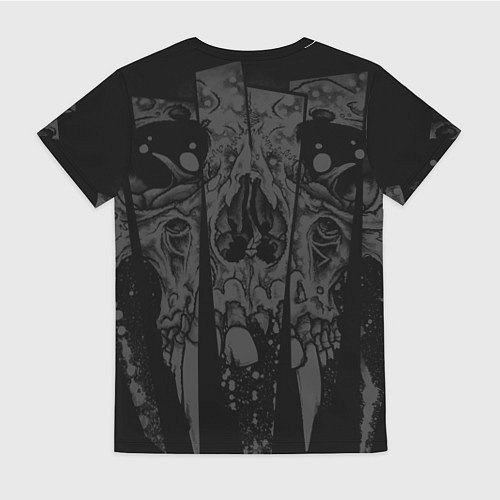 Женская футболка Metallica - skull with fangs / 3D-принт – фото 2