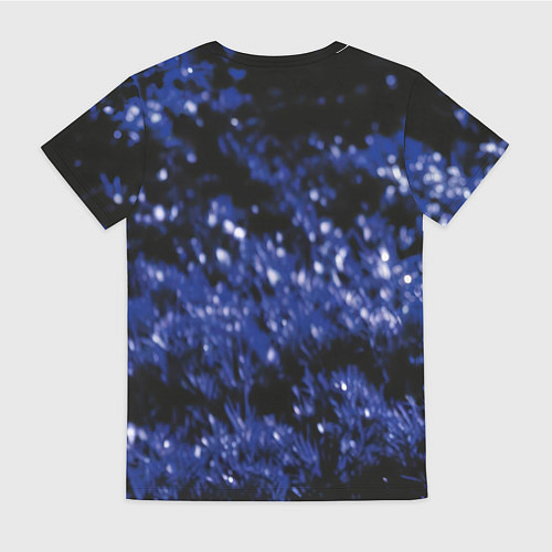 Женская футболка Единорог - синий рог / 3D-принт – фото 2