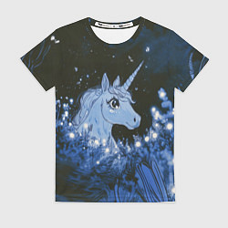 Футболка женская Единорог и светлячки, цвет: 3D-принт