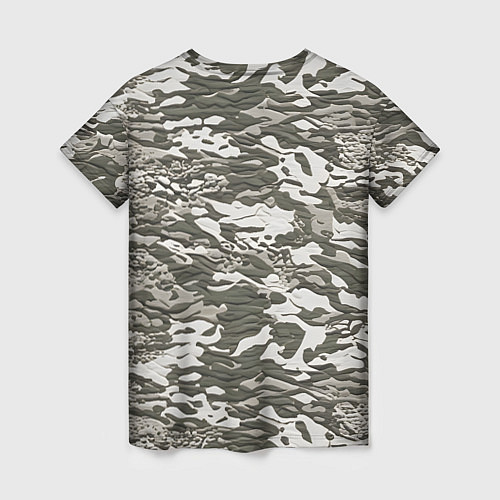 Женская футболка Фактурный камуфляж / 3D-принт – фото 2