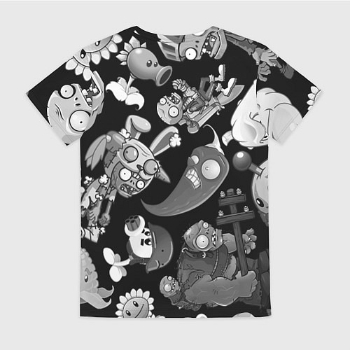 Женская футболка Растения против зомби персонажи / 3D-принт – фото 2