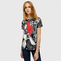 Футболка женская Шинобу Кочо бабочка - убийца демонов, цвет: 3D-принт — фото 2