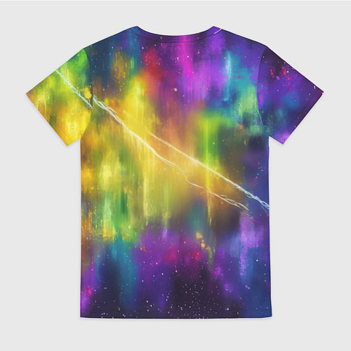 Женская футболка Человек - паук радужные краски / 3D-принт – фото 2