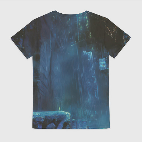 Женская футболка Человек - паук в ночном городе / 3D-принт – фото 2