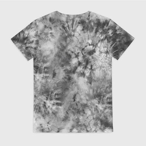 Женская футболка Серый тай дай - абстракция / 3D-принт – фото 2