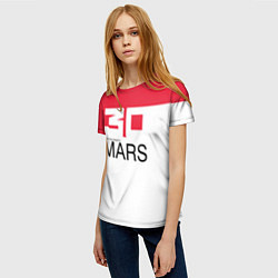 Футболка женская 30 Seconds to Mars poster, цвет: 3D-принт — фото 2