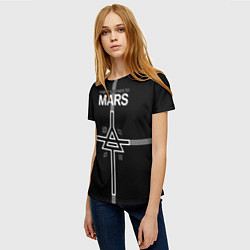 Футболка женская 30 Seconds to Mars - poster, цвет: 3D-принт — фото 2
