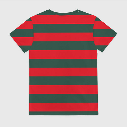 Женская футболка Полосы Фредди Крюгера / 3D-принт – фото 2