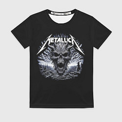 Женская футболка Metallica - horned skull