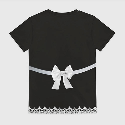 Женская футболка Костюм горничной няни с красивой грудью / 3D-принт – фото 2