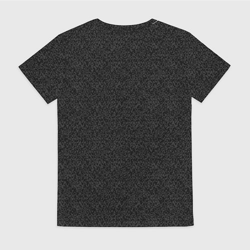 Женская футболка Чёрный с серым тёмный текстурированный / 3D-принт – фото 2