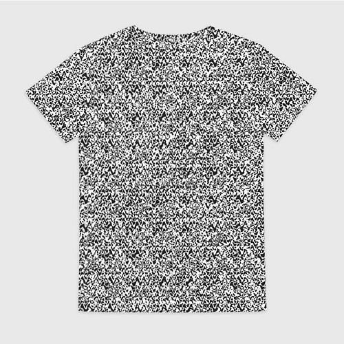 Женская футболка Чёрно-белый текстурный / 3D-принт – фото 2