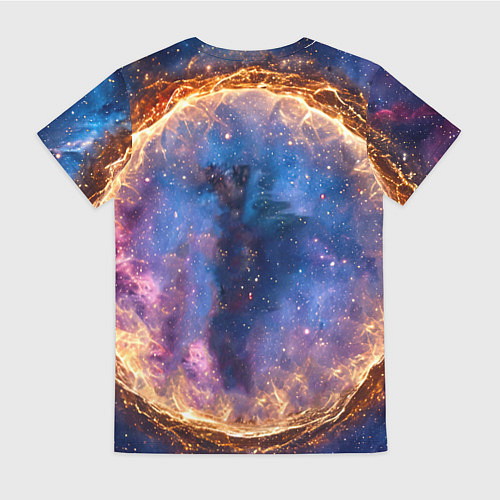 Женская футболка Сиамская кошка в космосе / 3D-принт – фото 2