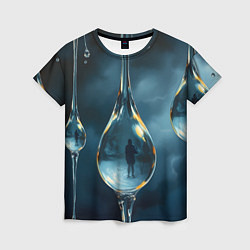 Футболка женская Люди в каплях, цвет: 3D-принт