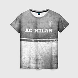 Женская футболка AC Milan - grey gradient посередине