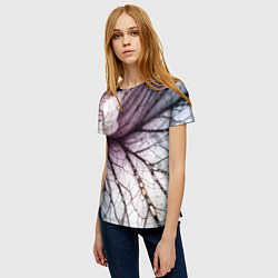 Футболка женская Раскрытый цветок, цвет: 3D-принт — фото 2