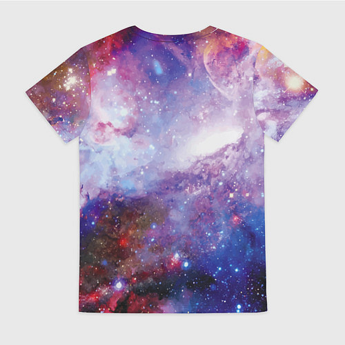 Женская футболка Brave cat in space - ai art / 3D-принт – фото 2