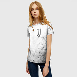 Футболка женская Juventus - white gradient вертикально, цвет: 3D-принт — фото 2