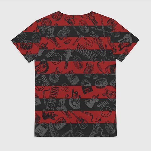 Женская футболка Гранж стиль нирвана / 3D-принт – фото 2