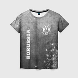 Женская футболка Borussia - grey gradient вертикально