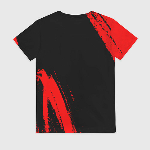 Женская футболка Real Madrid - red gradient вертикально / 3D-принт – фото 2