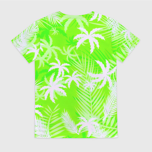 Женская футболка Кислотные тропики / 3D-принт – фото 2