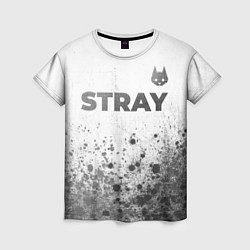 Женская футболка Stray - white gradient посередине