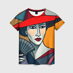 Женская футболка Дама с веером