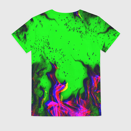 Женская футболка Monster Energy flame / 3D-принт – фото 2