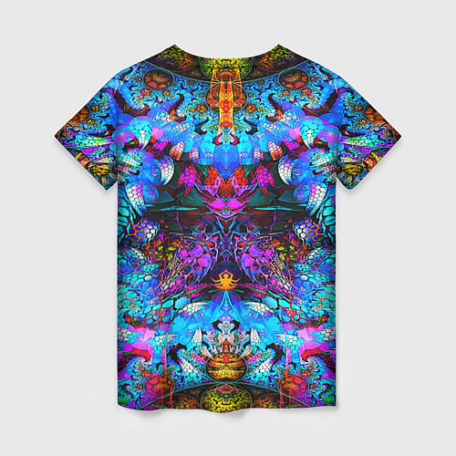 Женская футболка Абстракция стекло узор / 3D-принт – фото 2