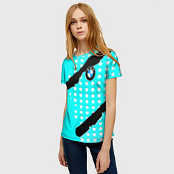 Футболка женская BMW sport краски, цвет: 3D-принт — фото 2