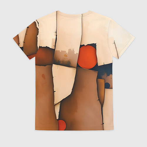 Женская футболка Фрагментированная композиция / 3D-принт – фото 2