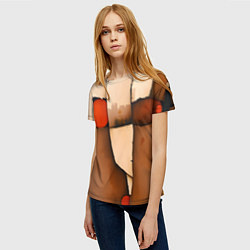 Футболка женская Фрагментированная композиция, цвет: 3D-принт — фото 2